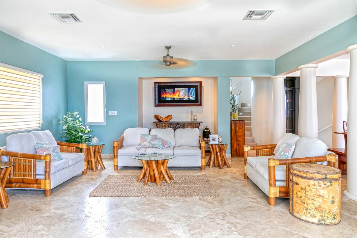 Villa rental St Martin - The living room
